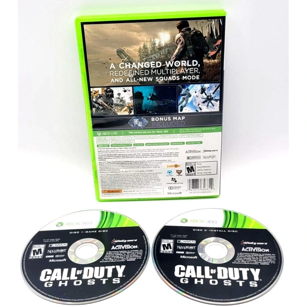 CALL OF DUTY: GHOSTS CIB Complete In Box‎ XBOX 360 GAME ACTIVISION